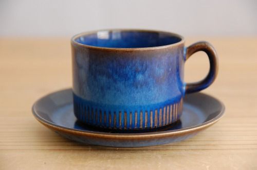 コーヒーカップ 陶器 青