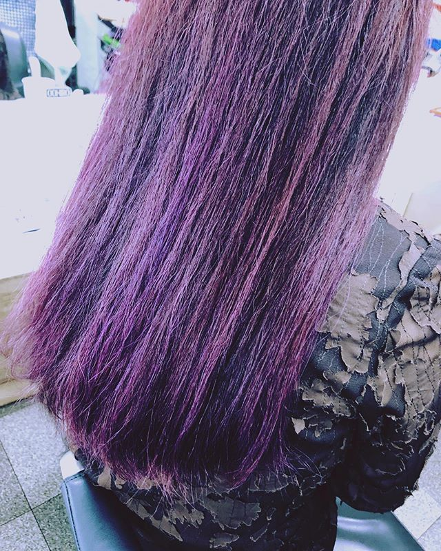 ブリーチなし紫