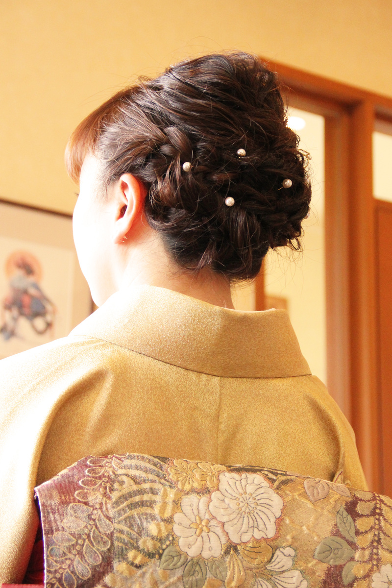 入学式 着物 髪型 ロング