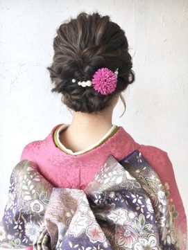 卒業式 袴 髪型 シンプル